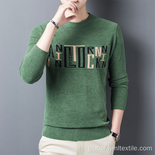 Cashmere Men's Sweaters Jacquard Knit Mens Pull Over Sweater Supplier